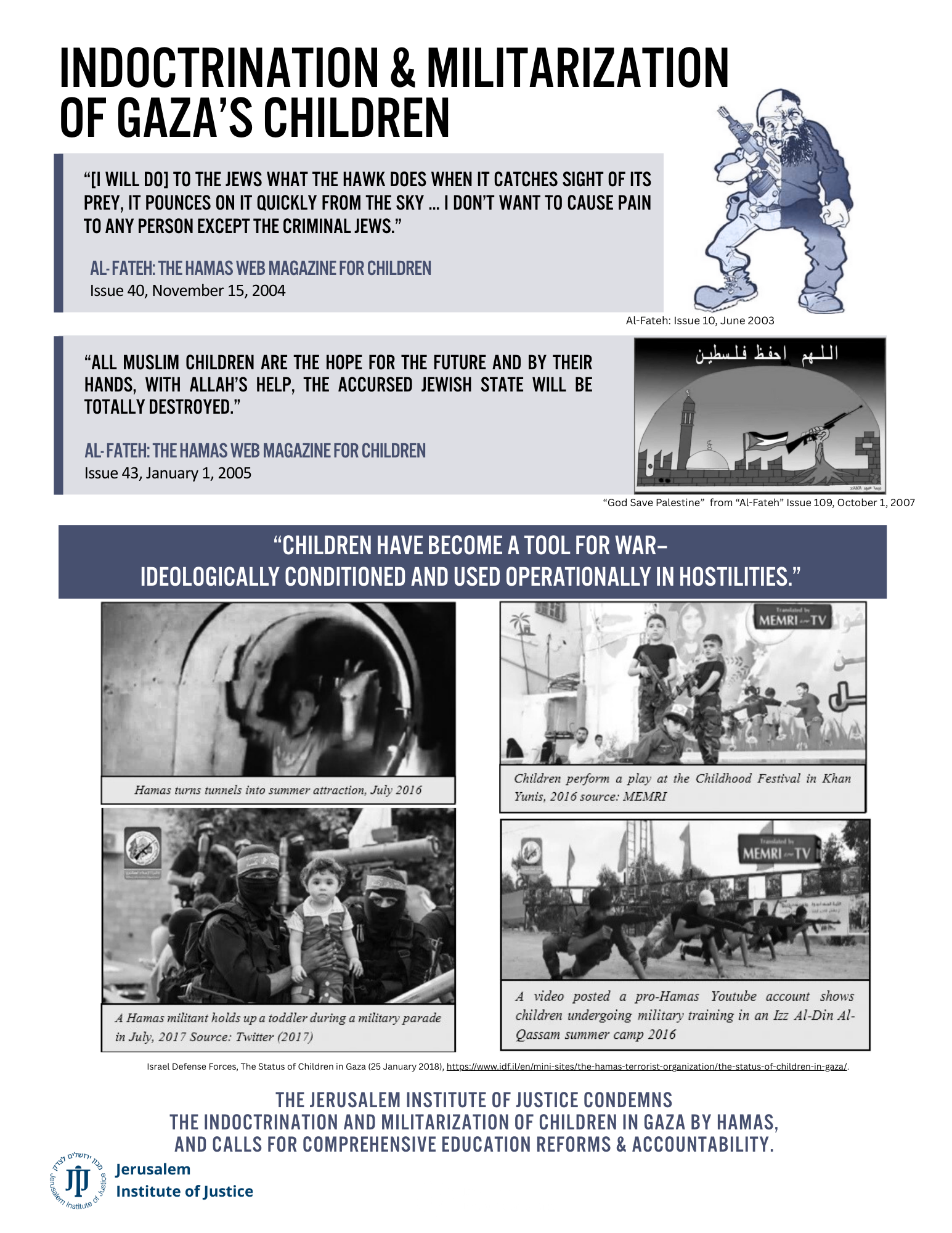 Child Soldiers in Gaza - FactSheet - Jerusalem Institute of Justice